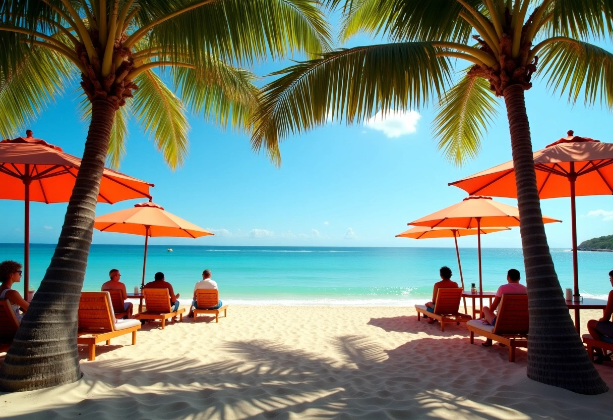 gastronomie locale et détente à la plage de la perle en guadeloupe :  plage guadeloupe